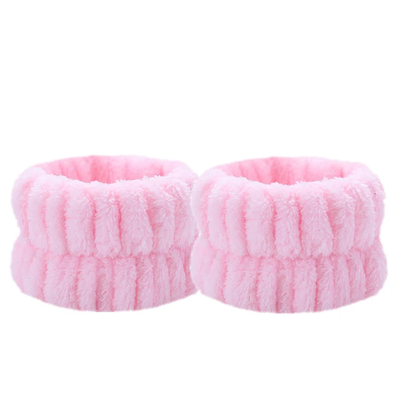 Pulseiras de microfibra macia para skincare