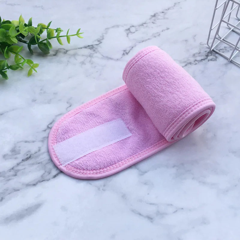Bandana com velcro para spa e skincare