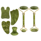 Massageador Facial Gua Sha com Rolo de Jade