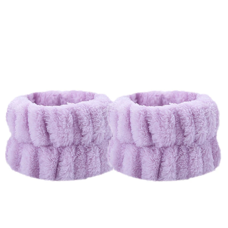 Pulseiras de microfibra macia para skincare