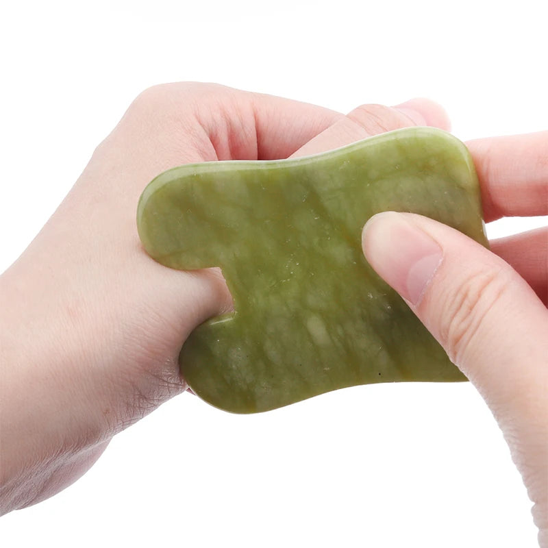 Massageador Facial Gua Sha com Rolo de Jade