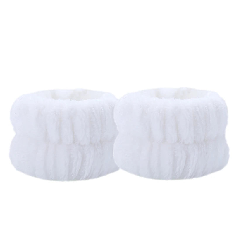 Pulseiras de microfibra macia para skincare