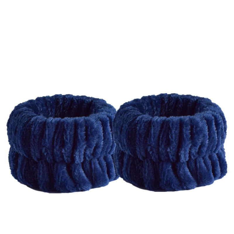 Pulseiras de microfibra macia para skincare