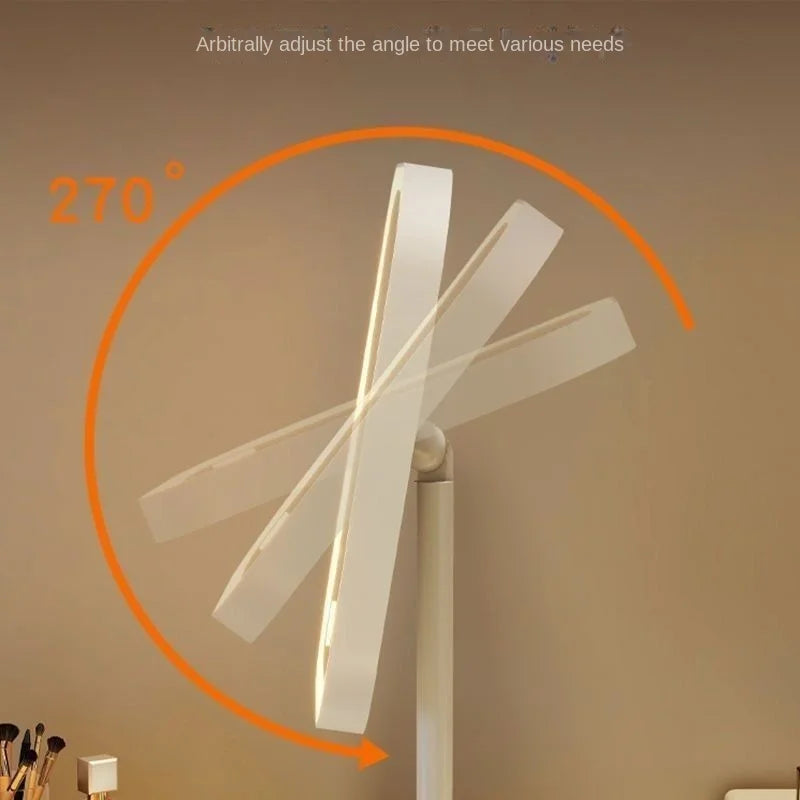 Espelho ajustável de mesa com LED
