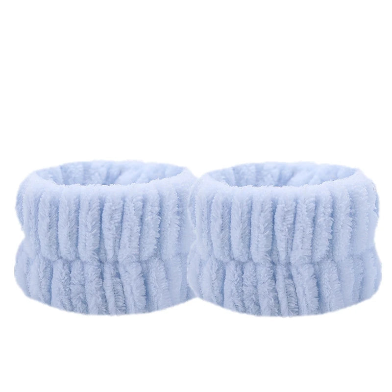 Pulseiras de microfibra macia para skincare